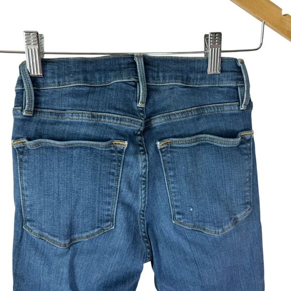 Frame Denim Le High Skinny Sulham Wash Triangle Raw Hem Jeans Sz 23 - Picture 8 of 12